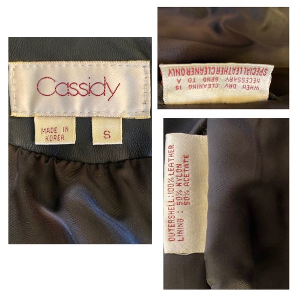 Cassidy Vintage 80's Leather Tapered Trench Coat - Small - Picture 13 of 16